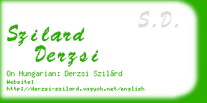 szilard derzsi business card